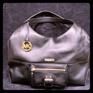 Michael Kors Austin black leather shoulder tote